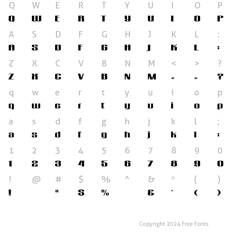 Character Map of Gogosquat Regular