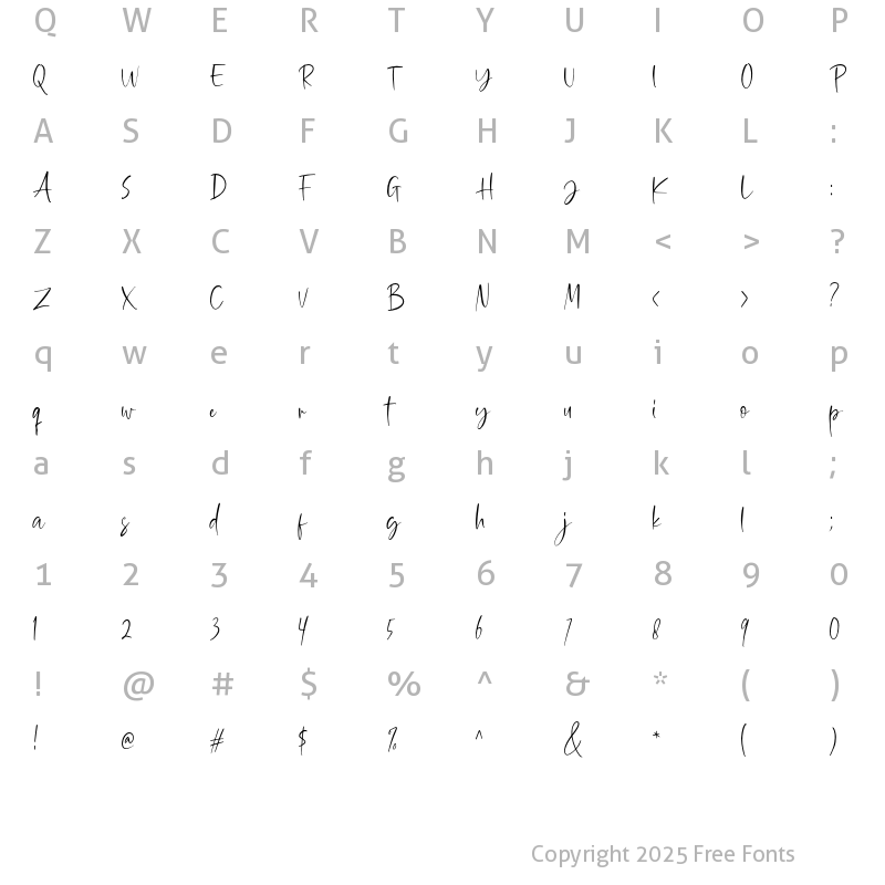 Character Map of Goldbrick Regular