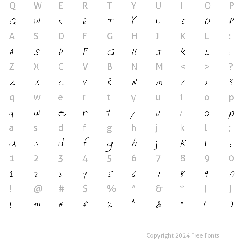 Character Map of Goldish Regular