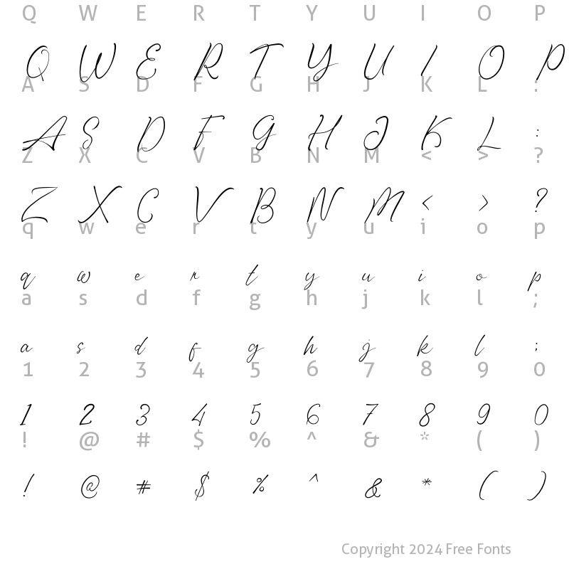 Character Map of Goldstring Regular