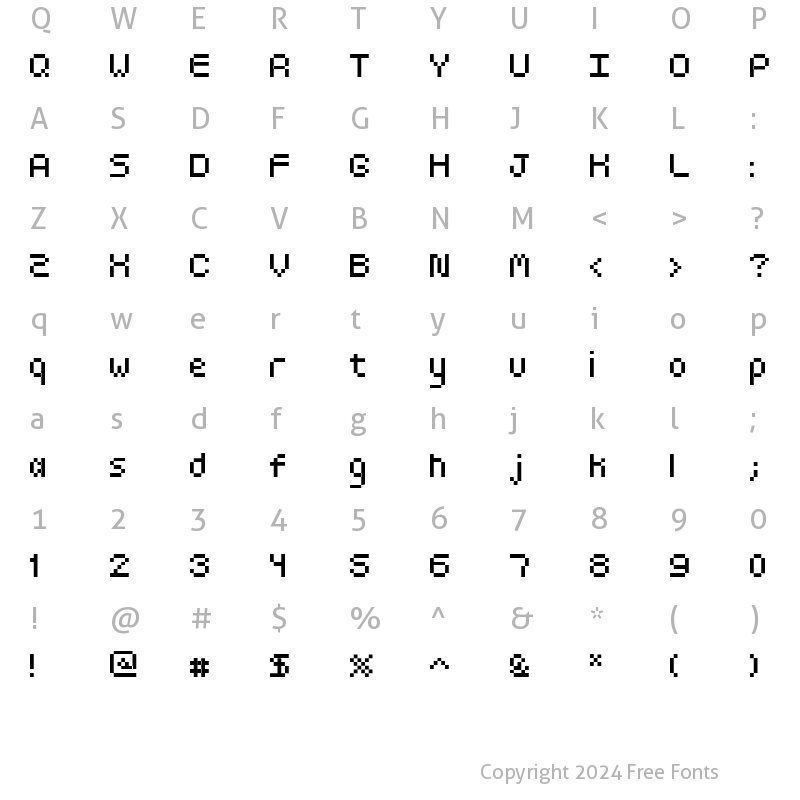 Character Map of GoldyRound Normal