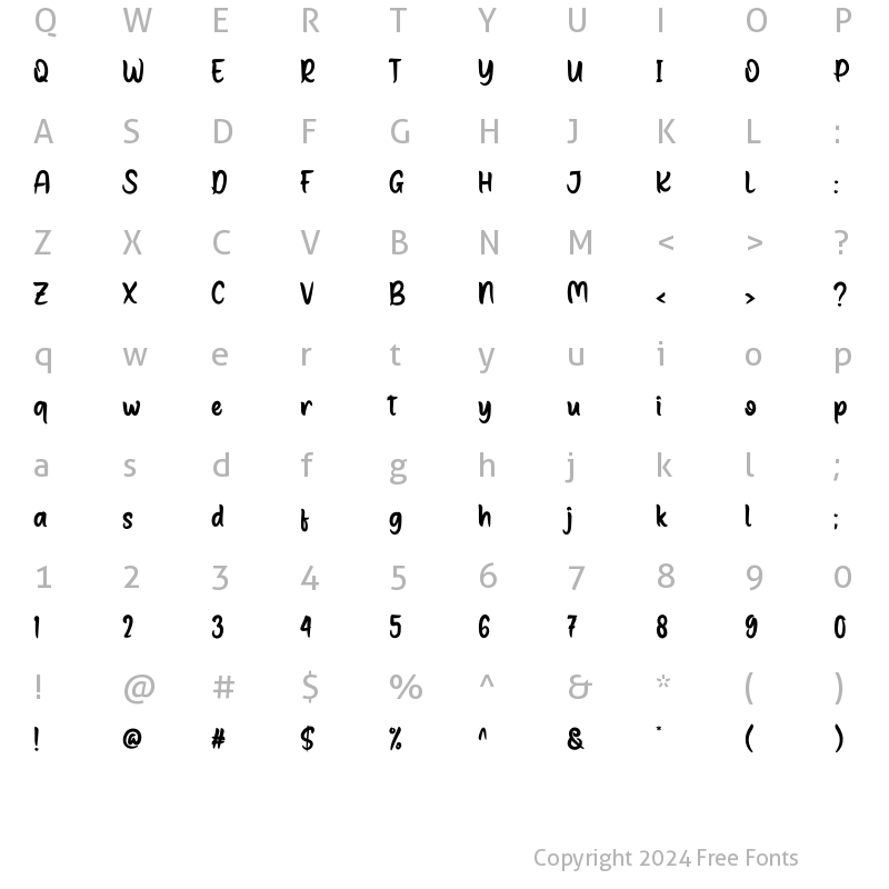 Character Map of Golfer Regular