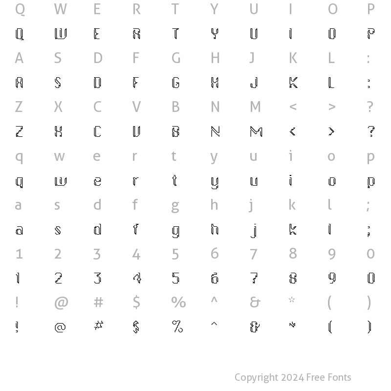 Character Map of GollanBill Regular