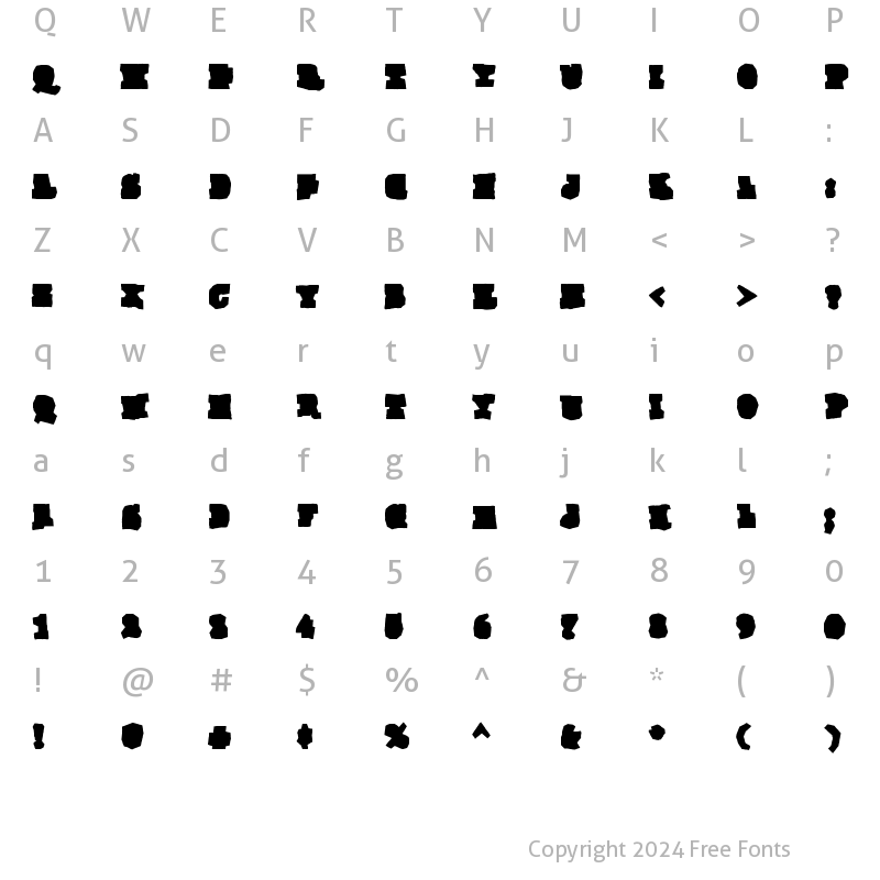 Character Map of Gomoku Bold