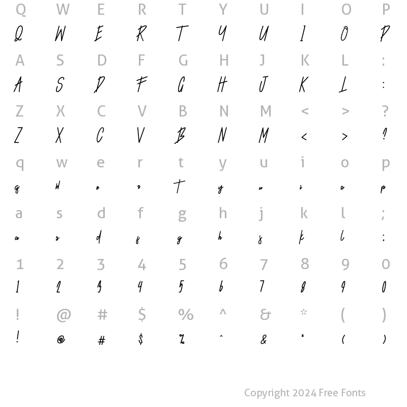 Character Map of Goo Ellevation Regular