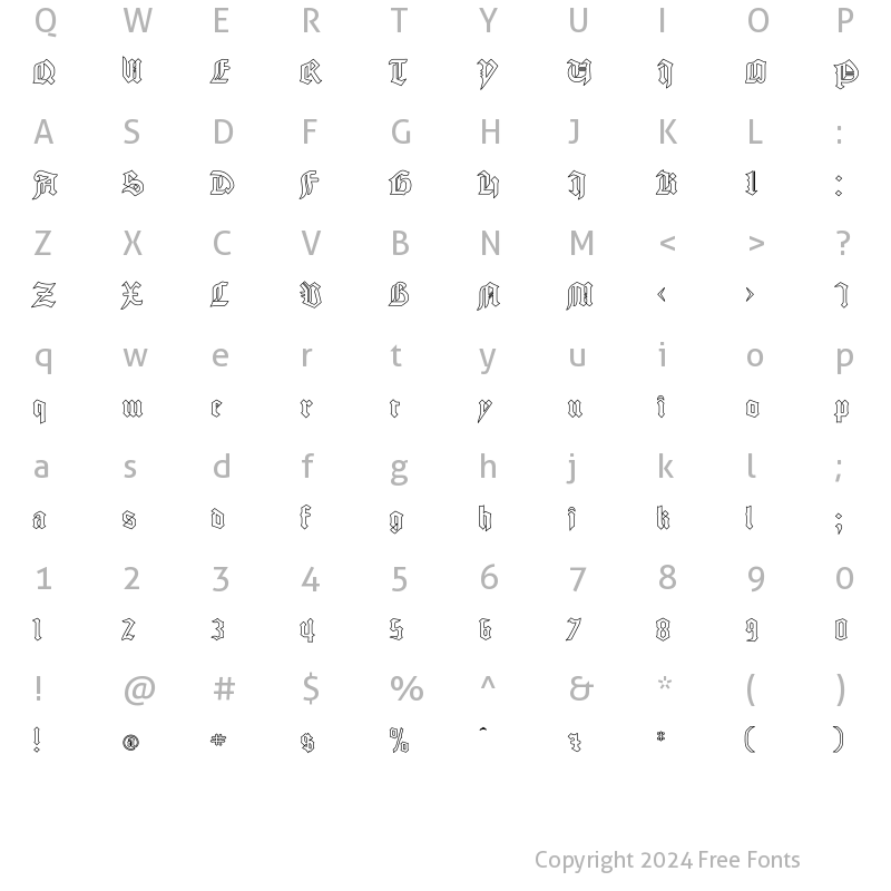 Character Map of GoodCity Plain Hollow Plain