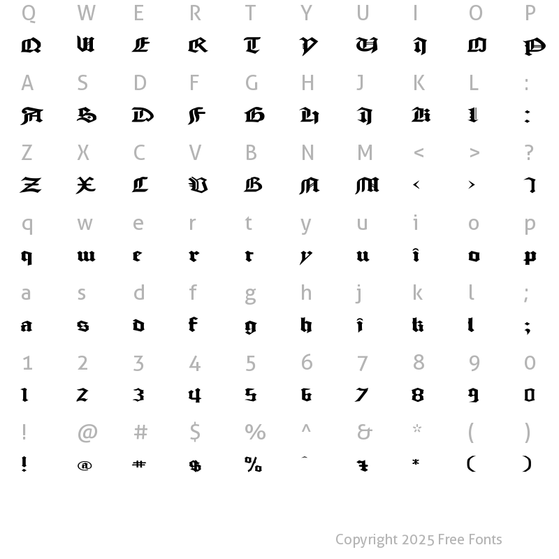 Character Map of GoodCityModern Plain Ex Plain