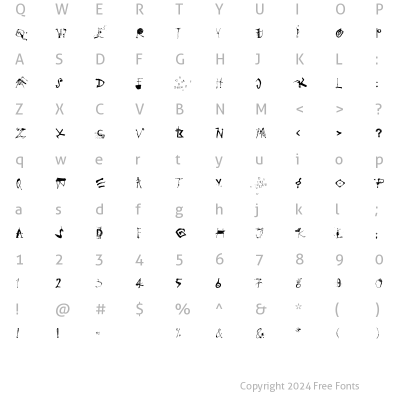 Character Map of GoodiesLL Regular