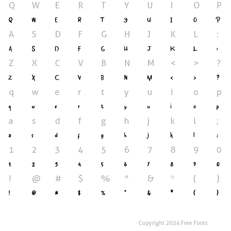 Character Map of Goodkids Rough