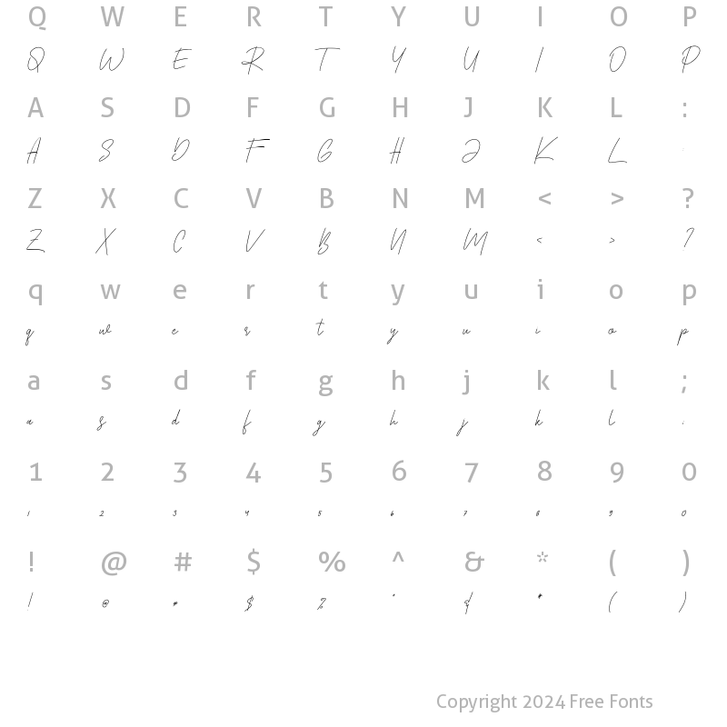 Character Map of Goodsay Regular