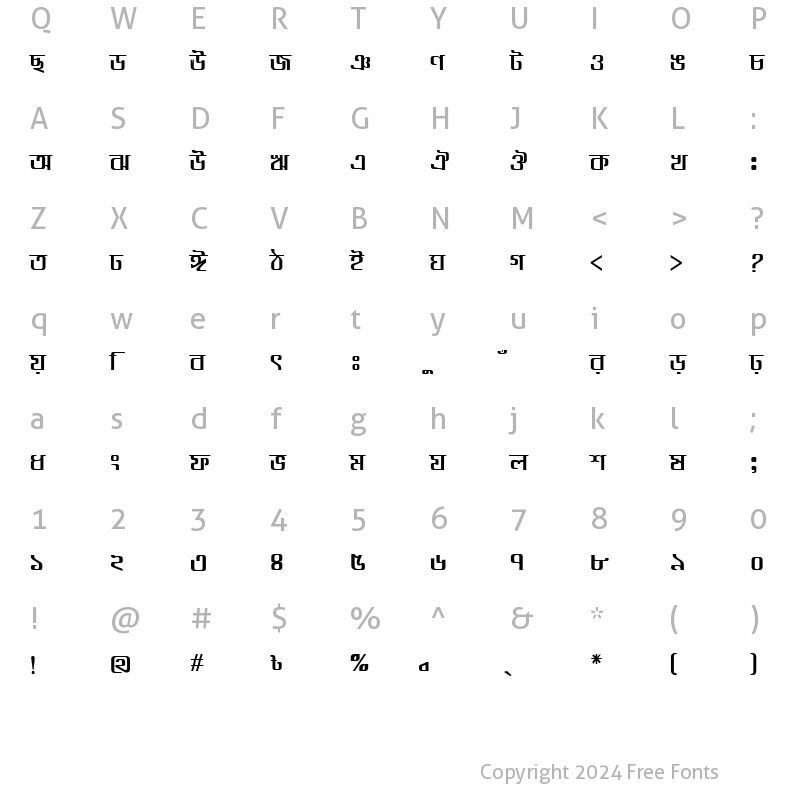 Character Map of GoomtiMJ Bold