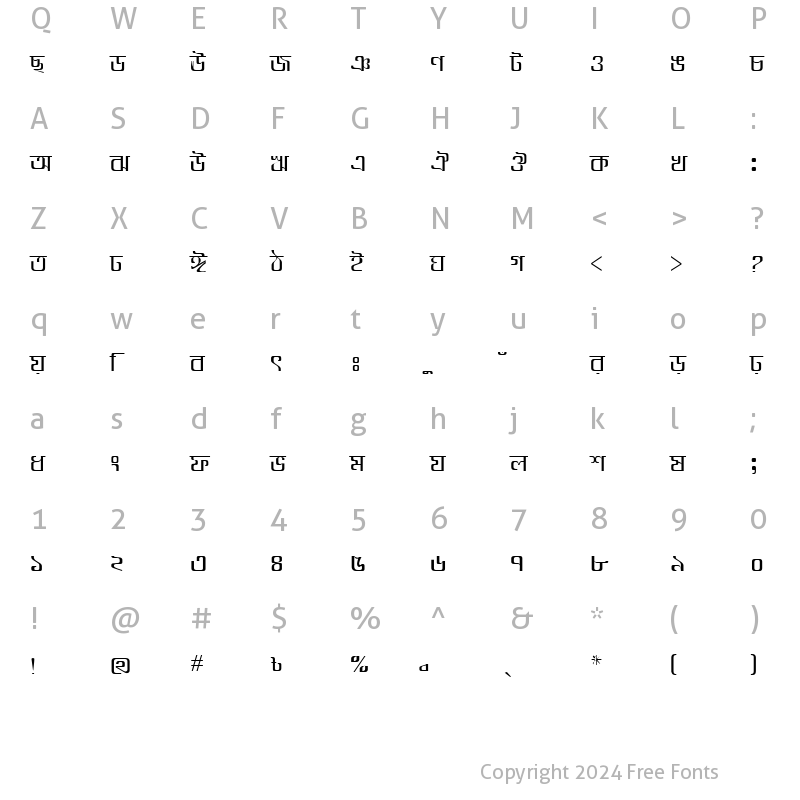 Character Map of GoomtiMJ Regular