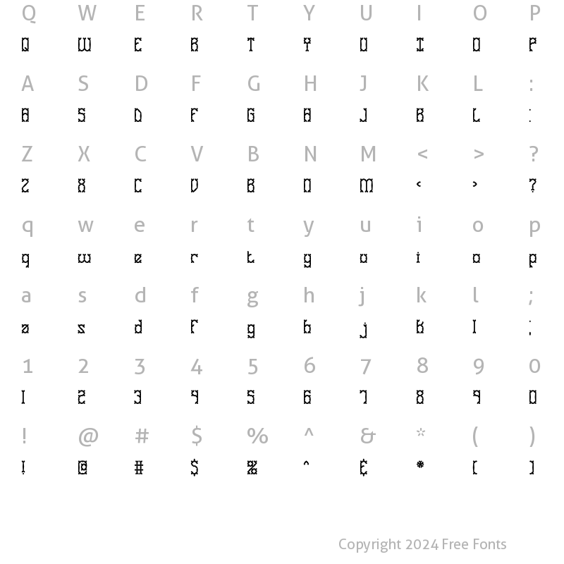 Character Map of Goose Bumps II BRK Normal