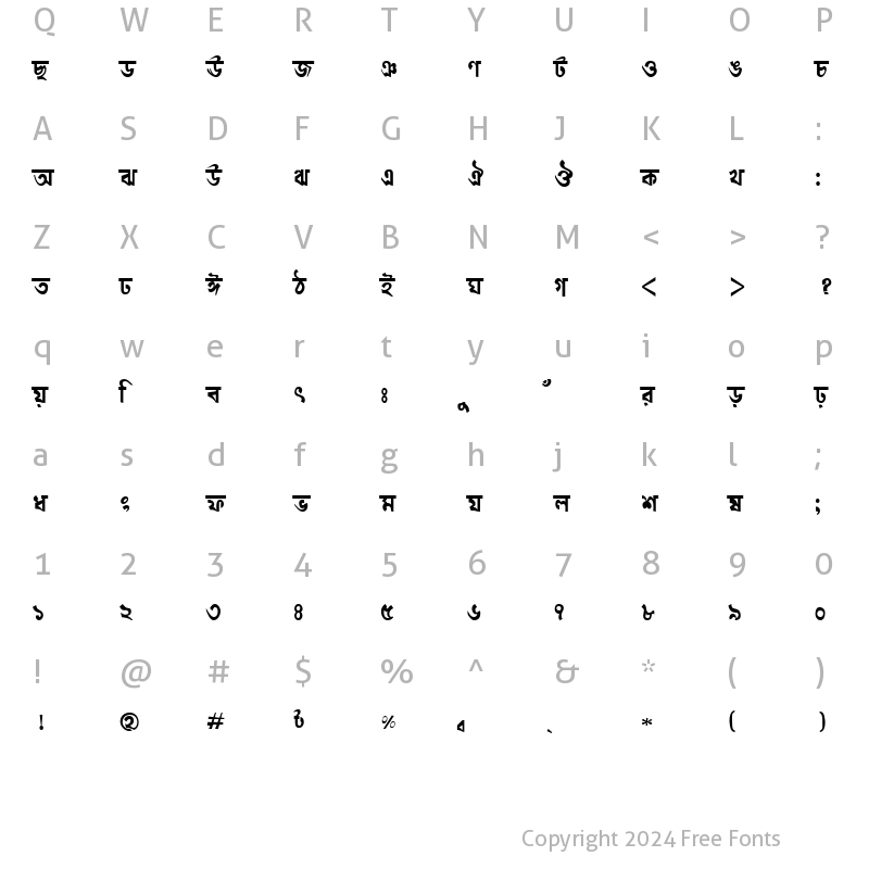 Character Map of GoraiMJ Bold