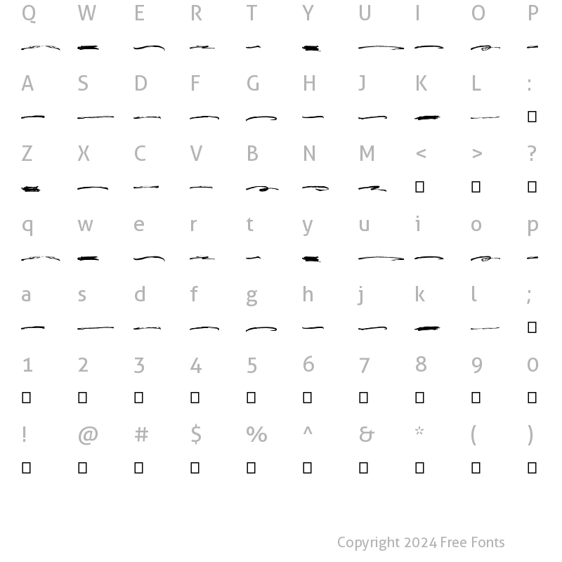 Character Map of Gosthel Swash Regular