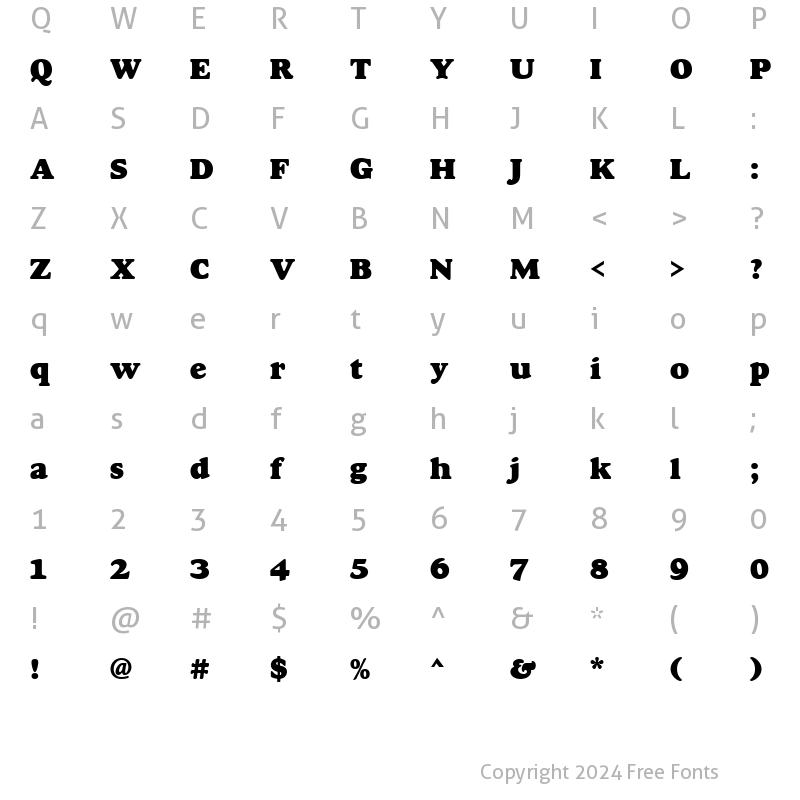 Character Map of GoudyHeaD Regular