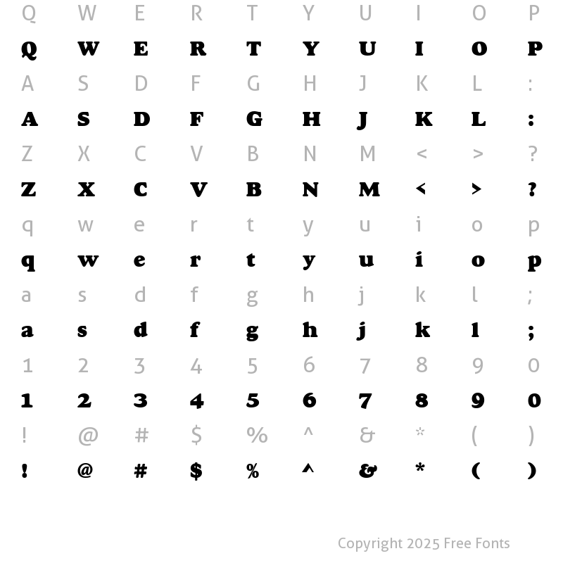 Character Map of GoudyHeaP Regular