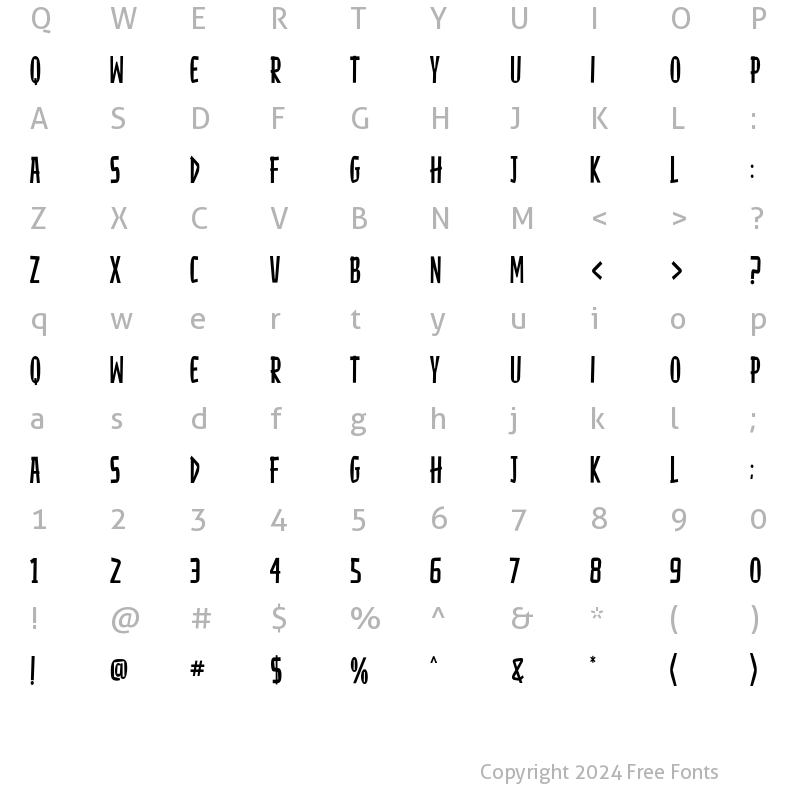 Character Map of Gouristal Regular