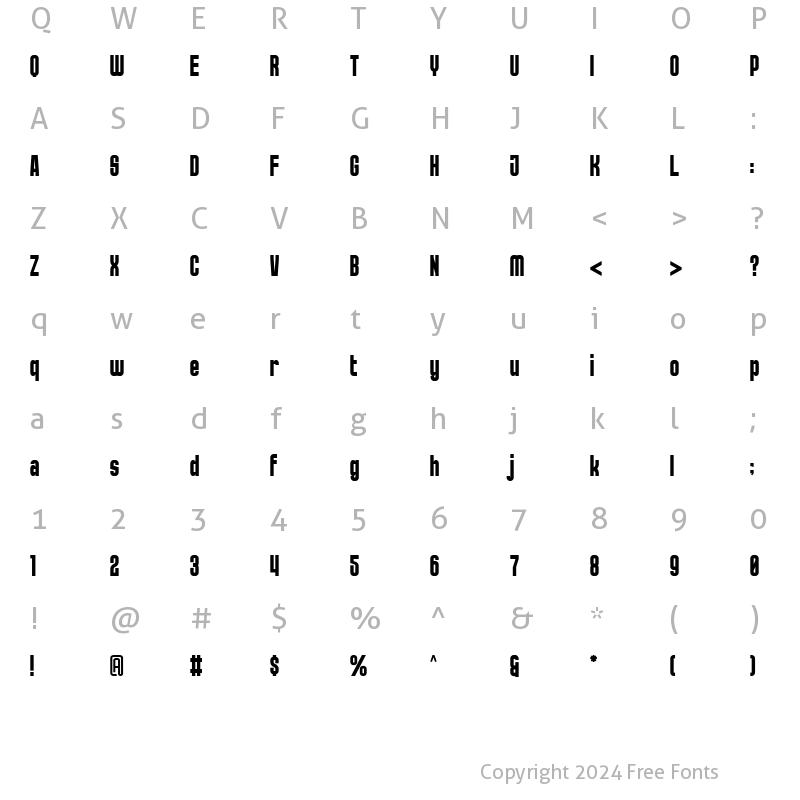 Character Map of GR NORCH Regular