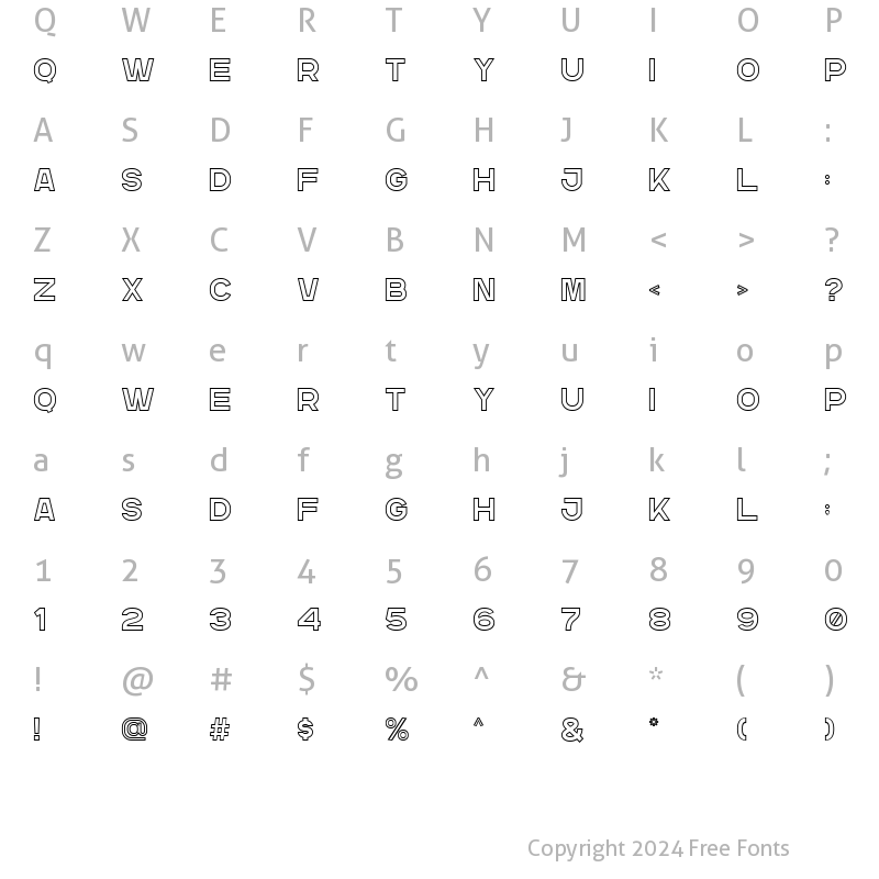 Character Map of GR Read Two Regular