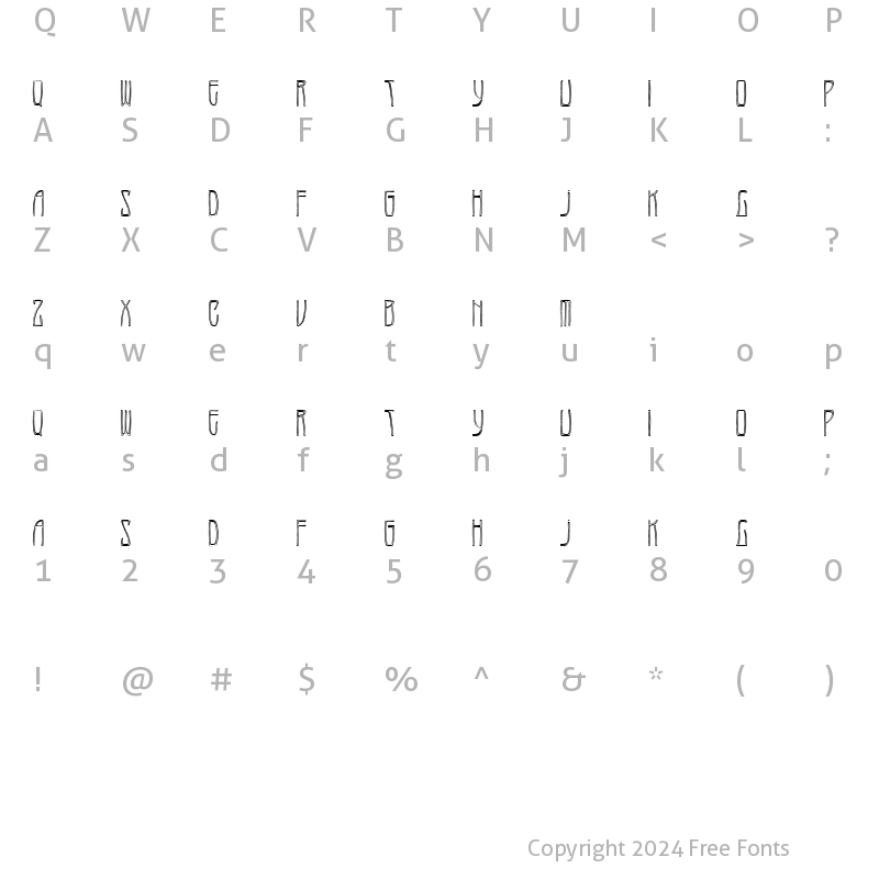 Character Map of GradlMonogrammeOne Regular