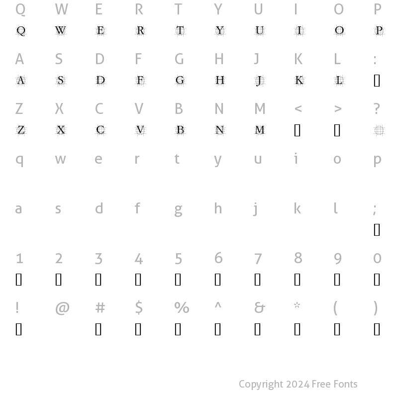 Character Map of GrafCirculum Regular