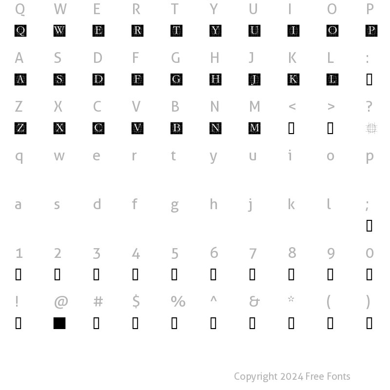 Character Map of GrafCirculumBricks Regular