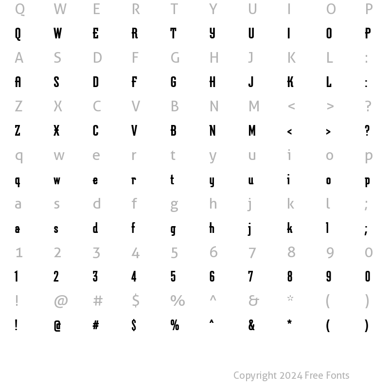 Character Map of Graficz Bold