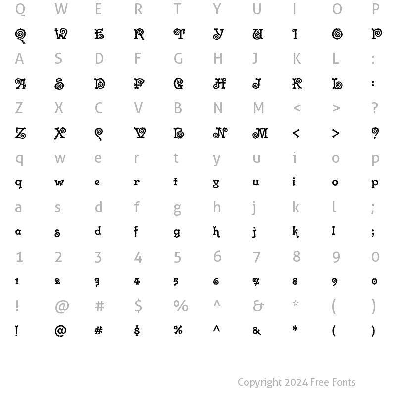 Character Map of GramophoneITC TT Regular