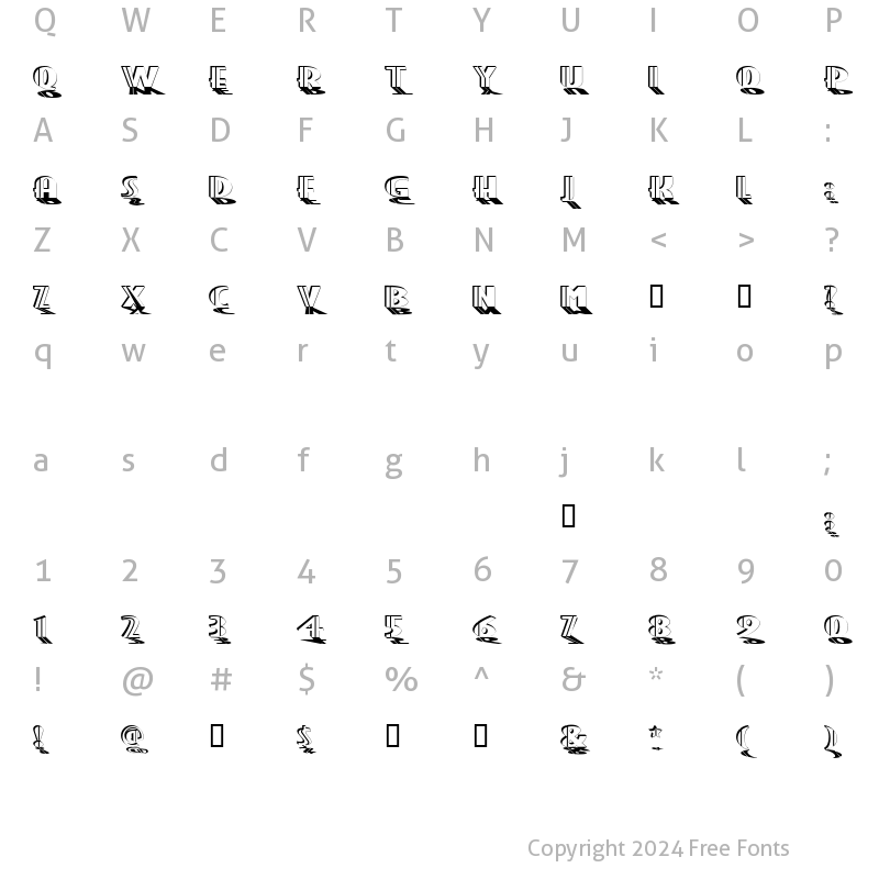 Character Map of GrandPrix Spectacular