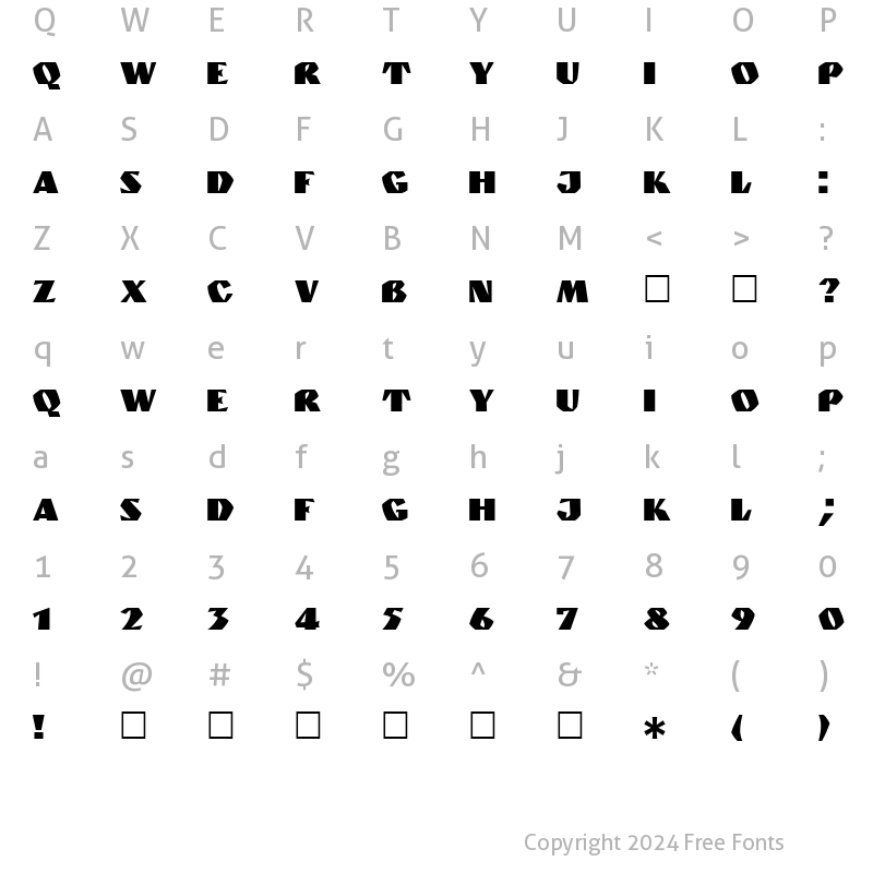 Character Map of Granite Normal