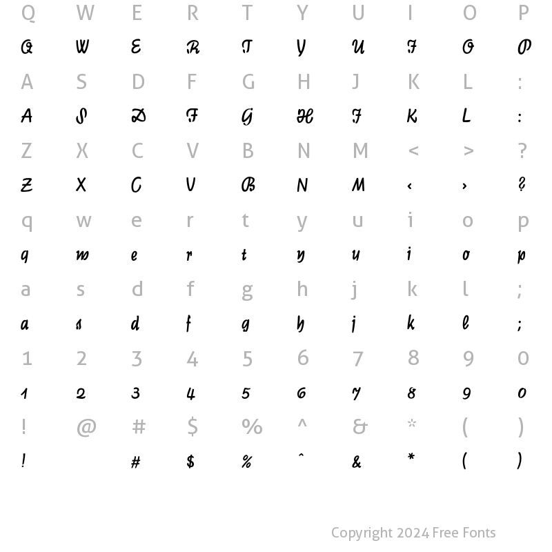 Character Map of GraphisEF Regular