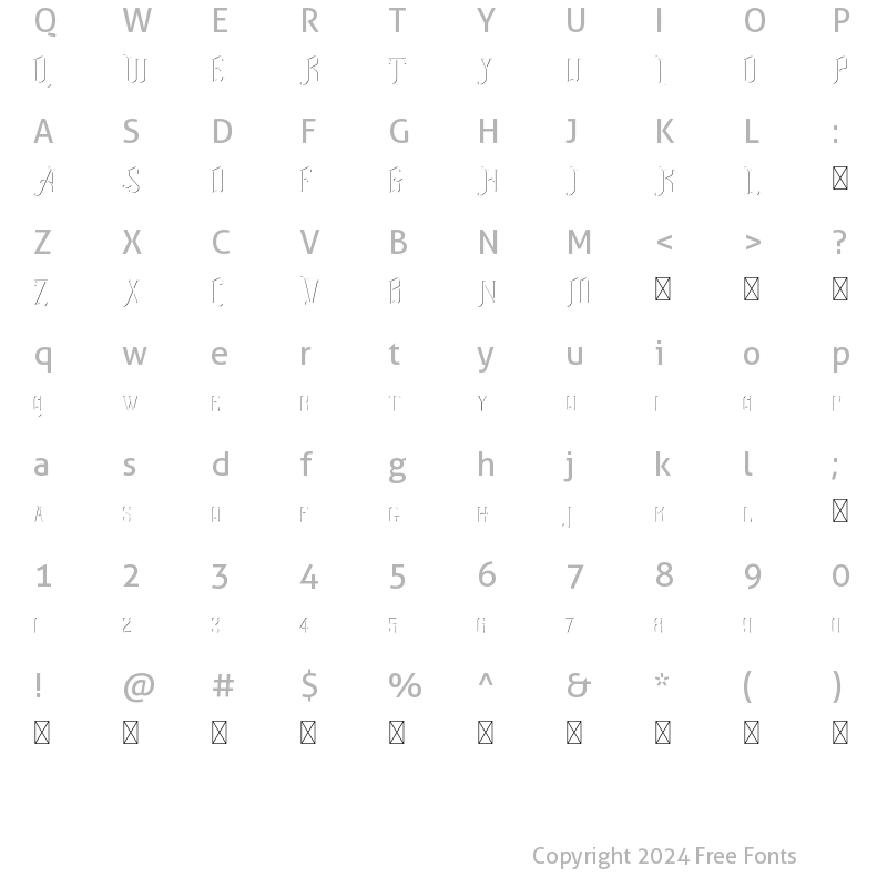 Character Map of Graphite Inline