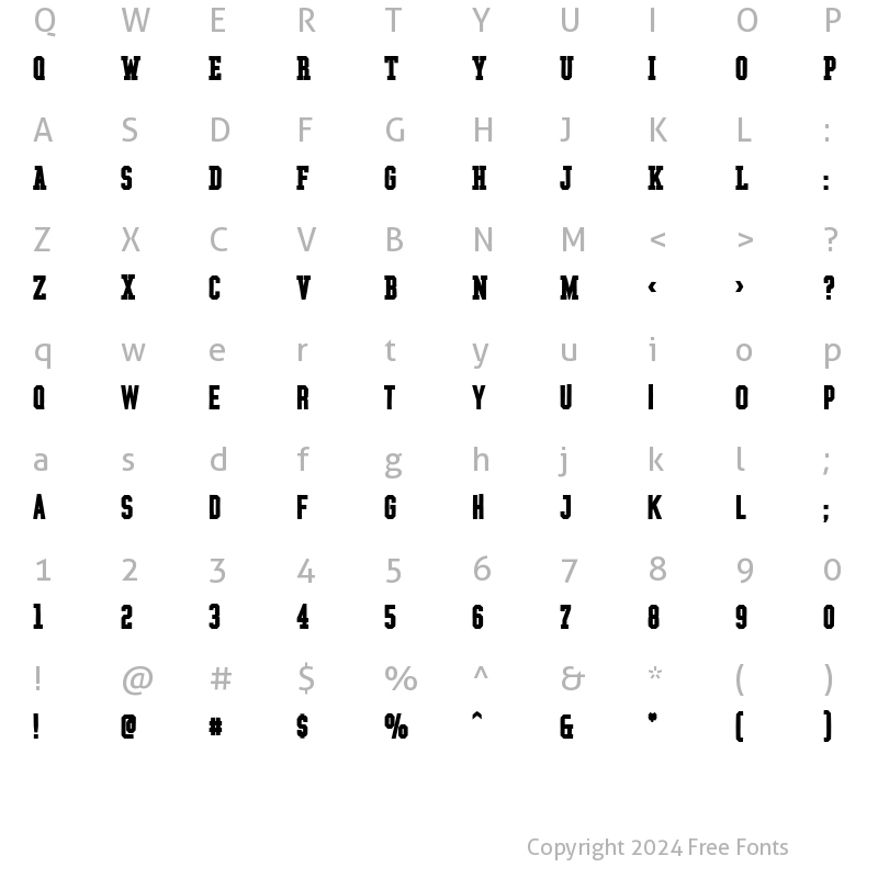 Character Map of Graphium ExtraBold