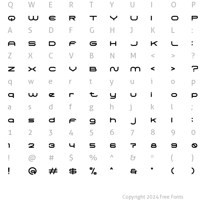 Character Map of GRASS Regular