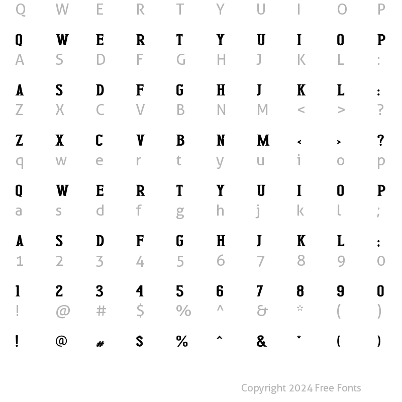 Character Map of Great Aston Press Regular