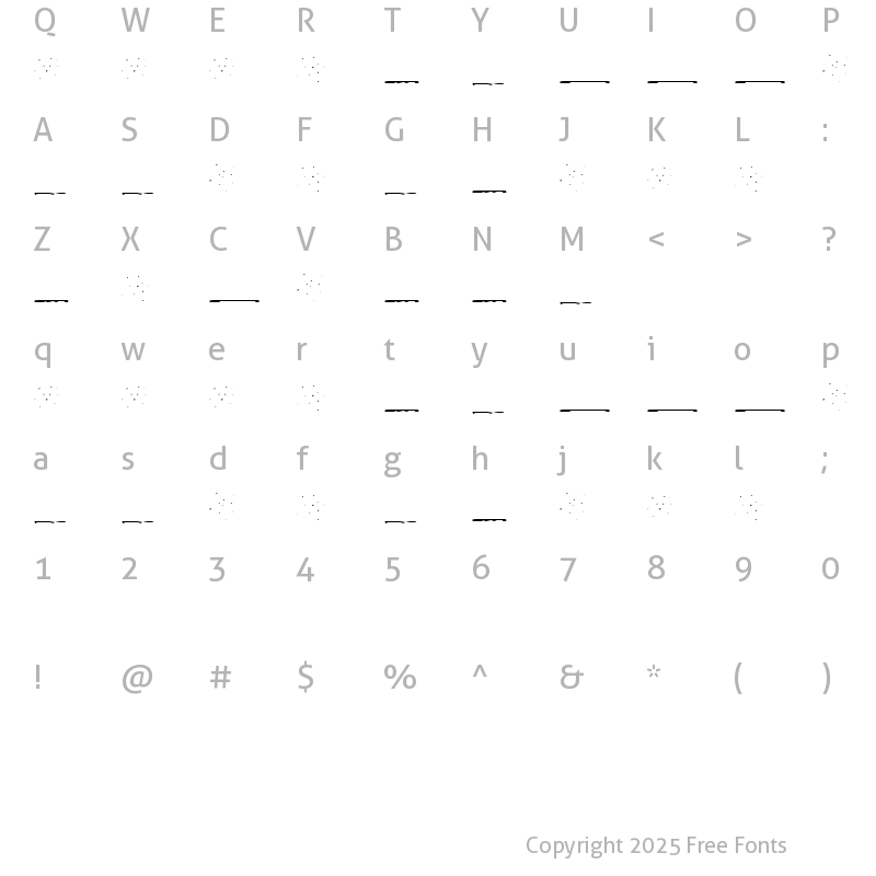 Character Map of Greatrock ornament Regular