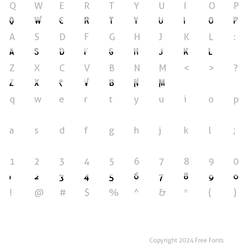 Character Map of GreenCaps Caps Regular