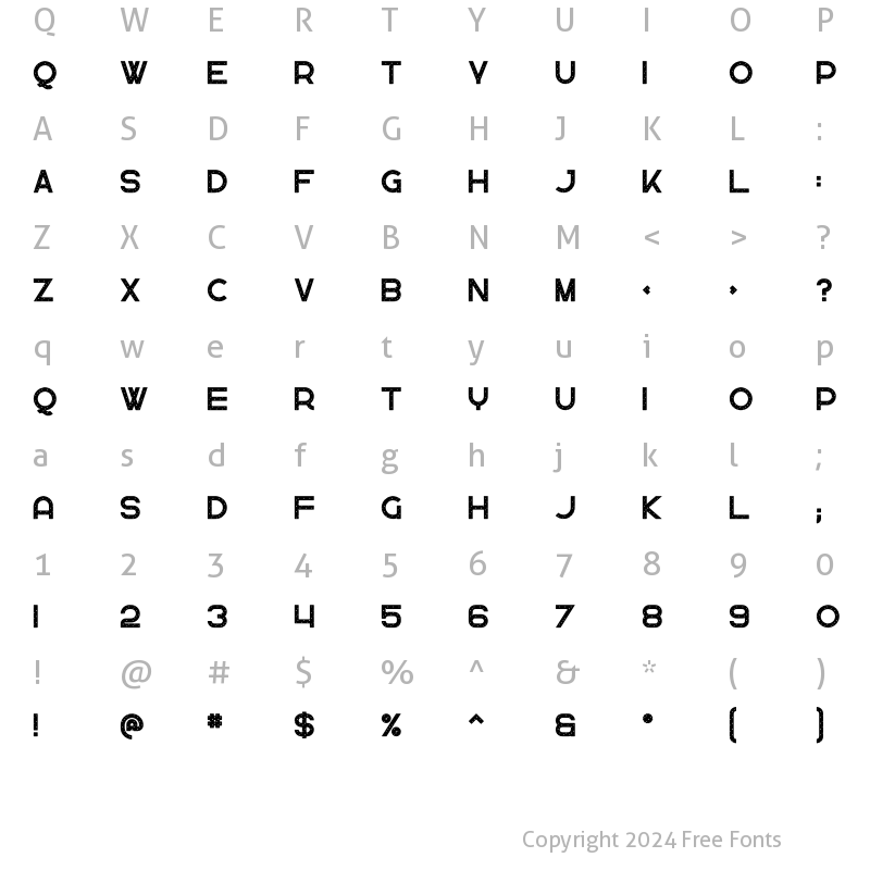 Character Map of Greenth Dots