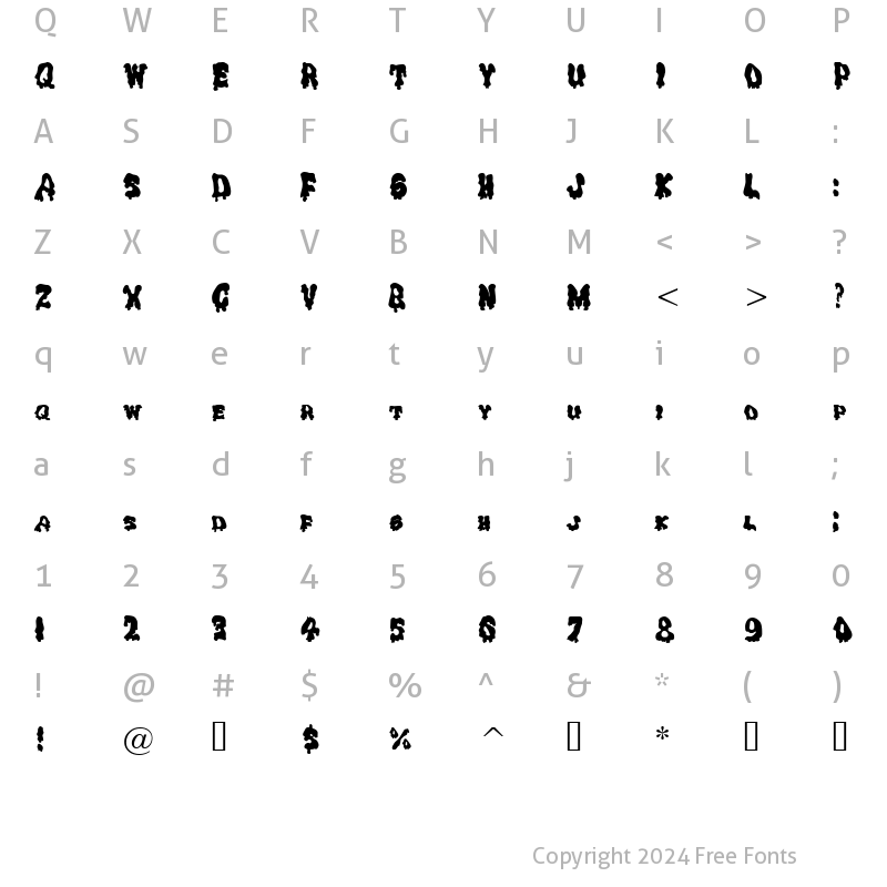 Character Map of Gremlin Solid Normal