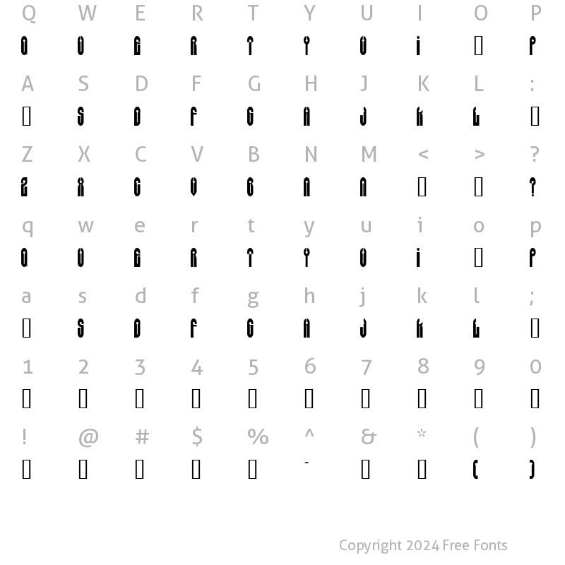 Character Map of Grey(Alien)SW Regular