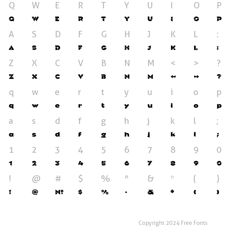 Character Map of Griffin DynamoCapitals Regular