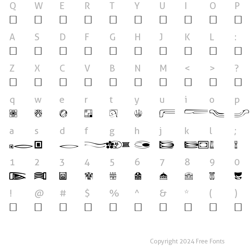 Character Map of GriffinOne Plain