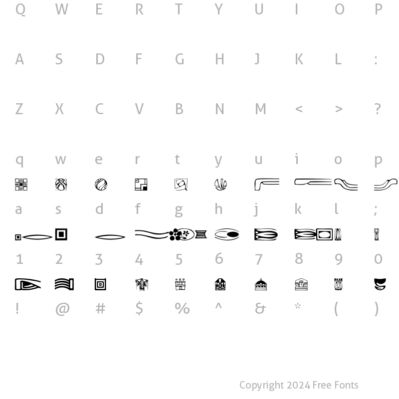 Character Map of Griffinone Regular