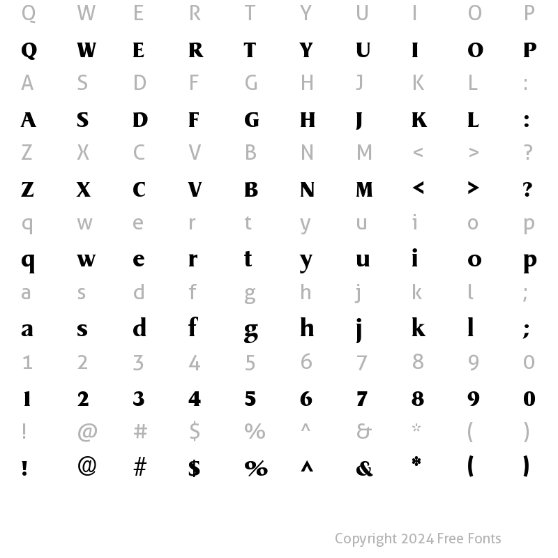 Character Map of Griffon Extrabold Regular