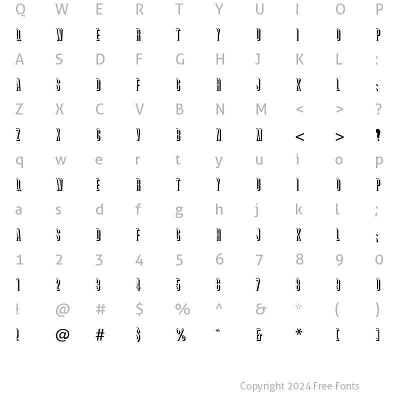 Character Map of Griffon Regular