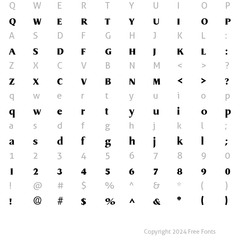 Character Map of GriffonExtrabold Regular