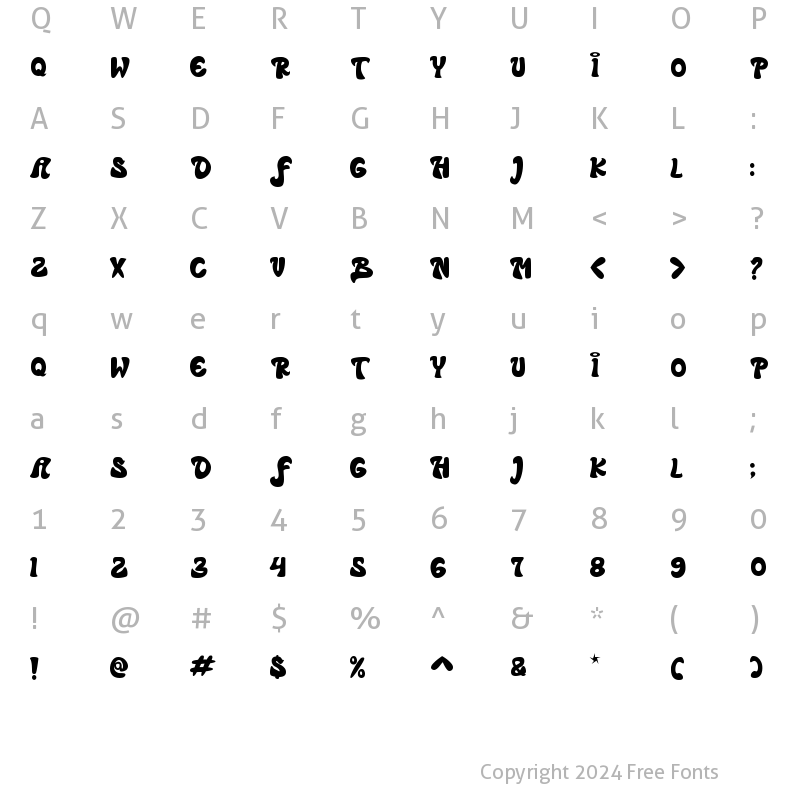 Character Map of GRIFIN RASE Regular