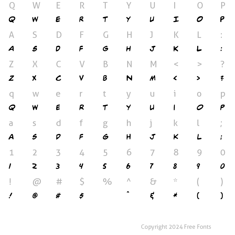 Character Map of Grit Regular