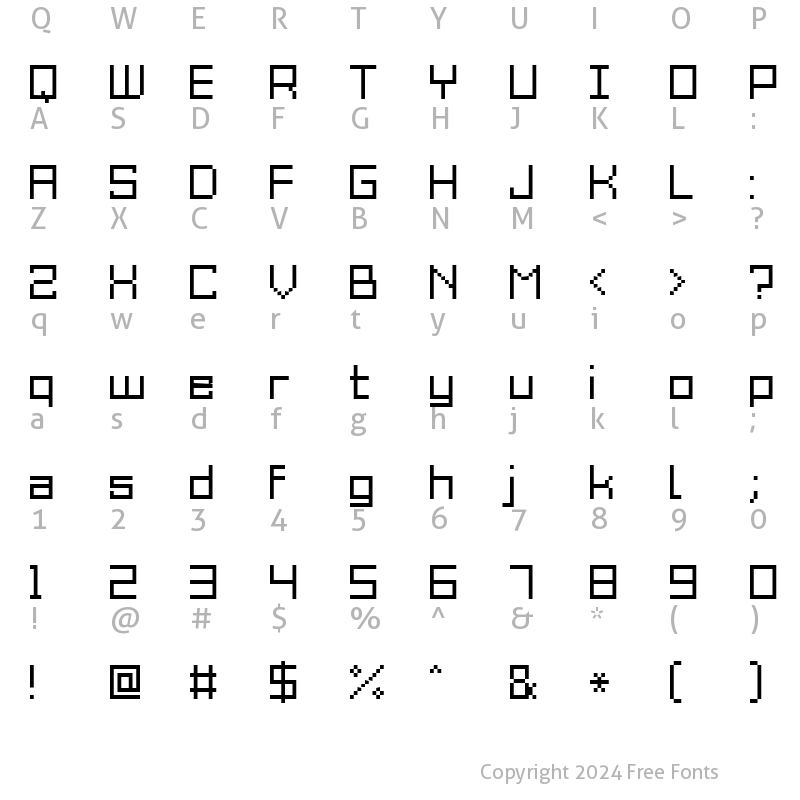 Character Map of Grixel Acme 9 Regular Xtnd Regular